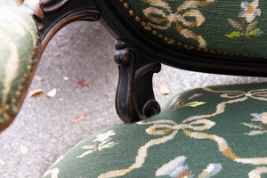 Original Napoleon III Sofa - Green Tapestry