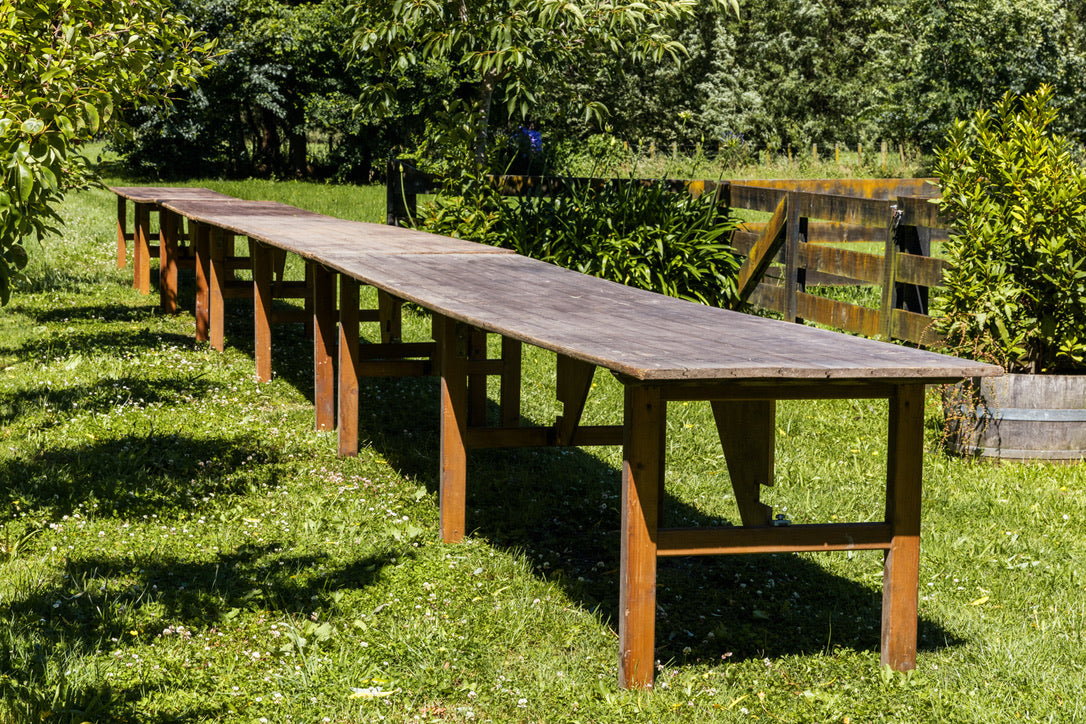 Original French Wooden Grape Harvest Tables