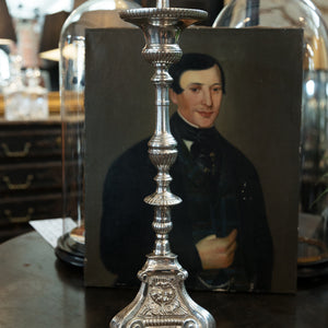 French Silver Plated Altar Candlestick
