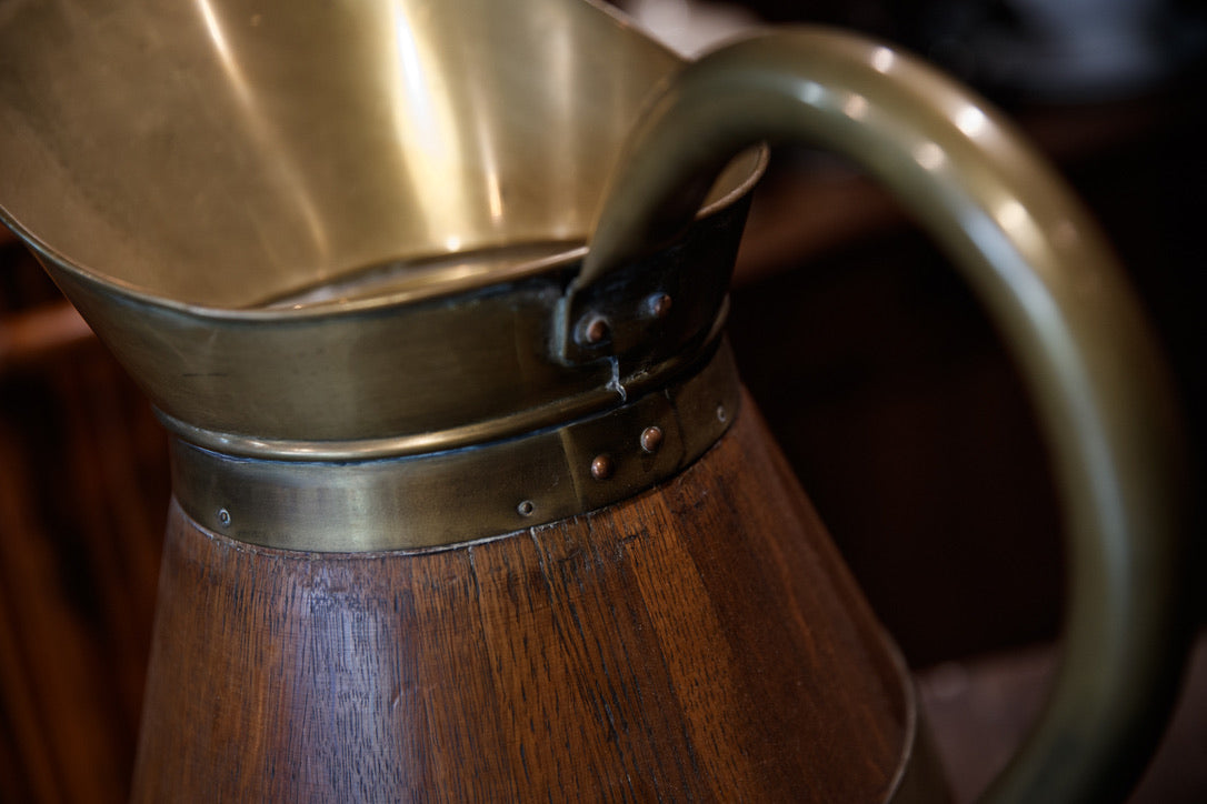 Large Vintage Belgium Beer Jugs