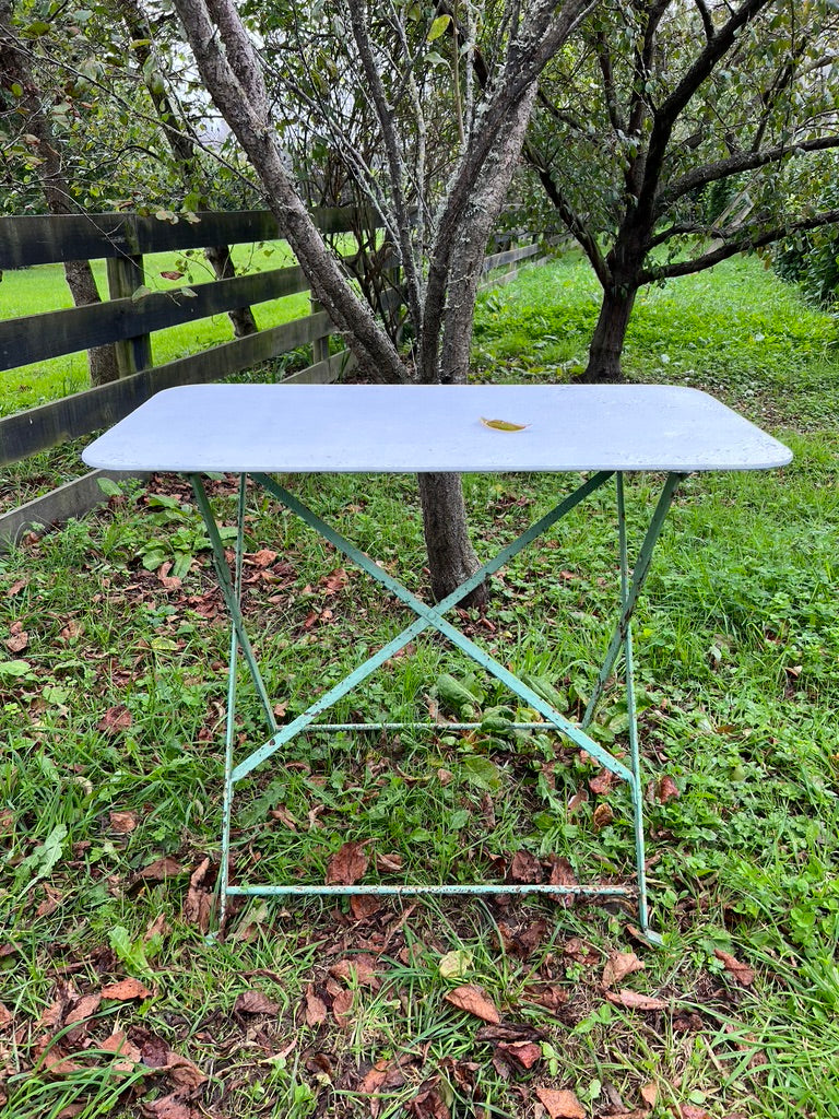 French Green Garden Folding Table