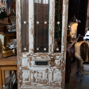 Antique French Entrance Door - White Patina