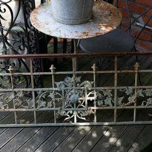 Antique French Cast Iron Grills - Twins Green Patina