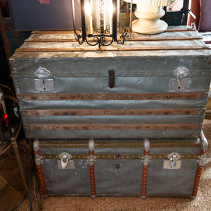 Original French 1930's Industrial Trunks
