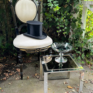 French Chrome & Brass Side Table