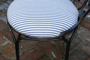 19th Century French Bistro Chairs - Ticking Seat