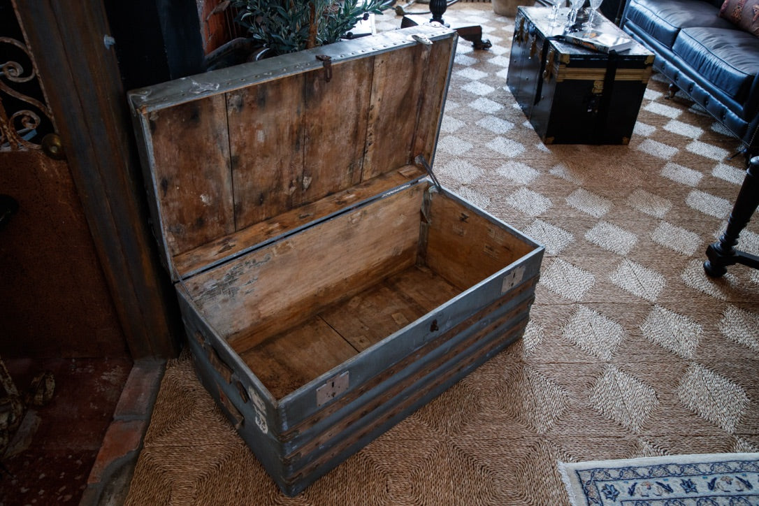 Original French 1930's Industrial Trunks