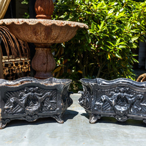 Black French Cast Iron Jardiniere