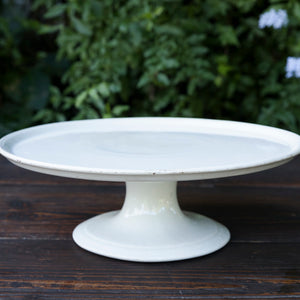 Antique White Porcelain Belgium Cake Plates