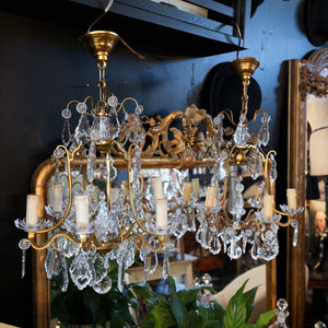 French 1950's Crystal Chandeliers
