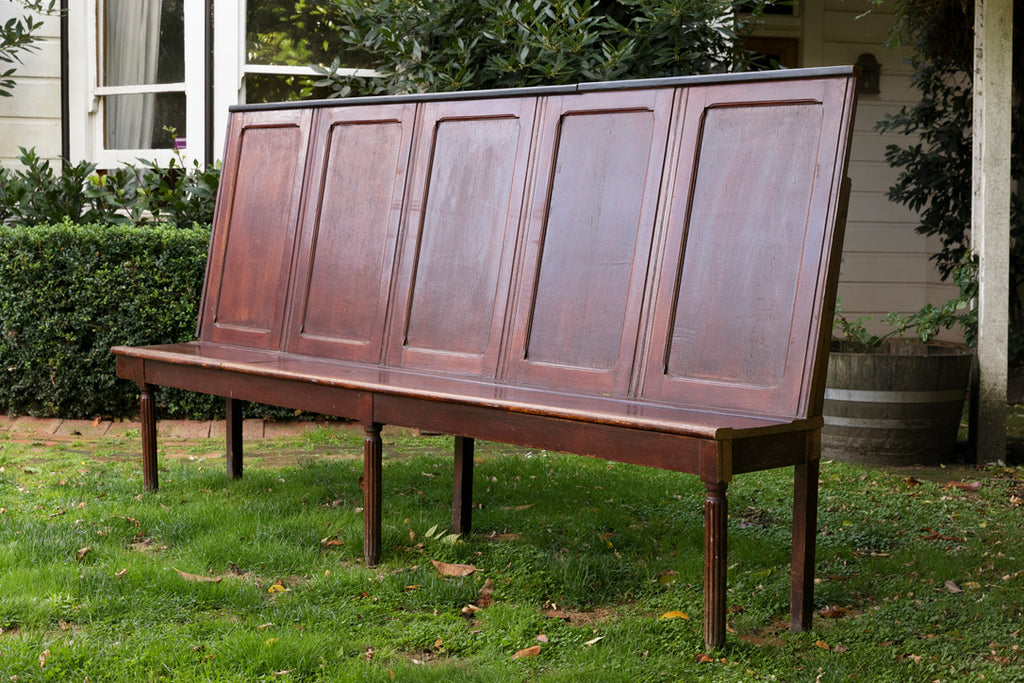 1920's French Oak Railway Bench Seat