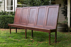 1920's French Oak Railway Bench Seat