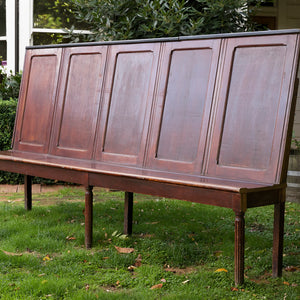 1920's French Oak Railway Bench Seat