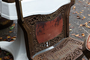 Antique Porcelain & Cast Iron Triumph Barbers Chair