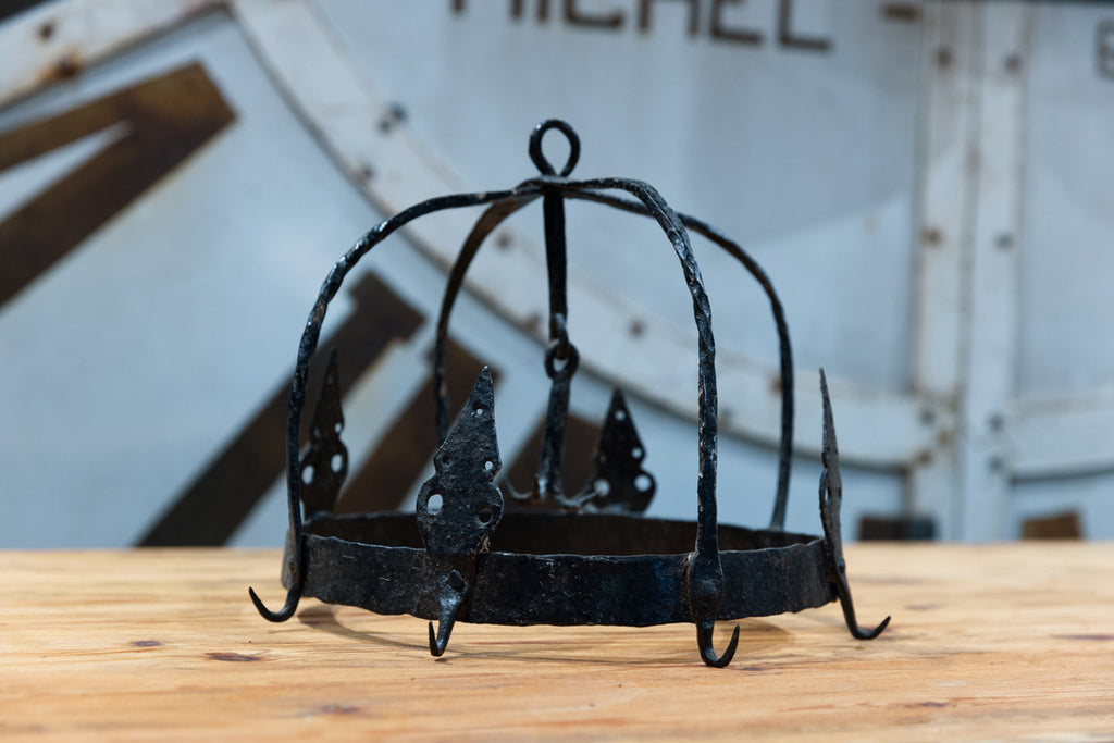 19th Century French Hanging Meat Crown/Game Hook