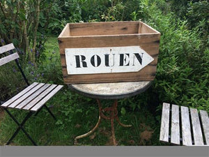 French Crate with Rouen Sign