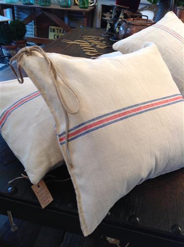 French Grain Sack Cushions