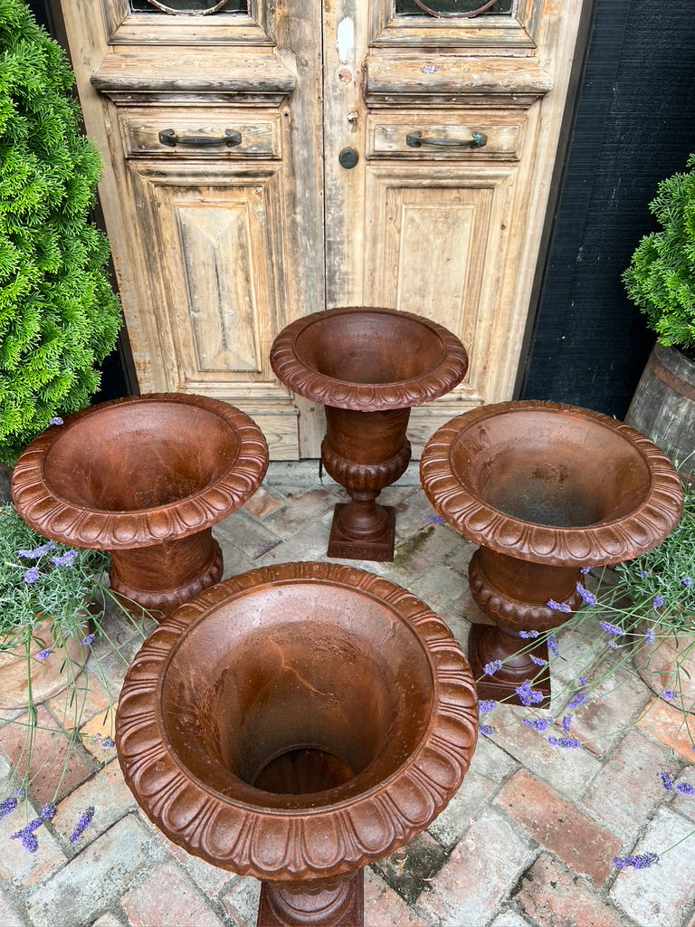 Collection Of French Cast Iron Urns