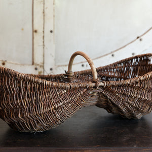 Vintage French Wicker Grape Picking Trug - No2