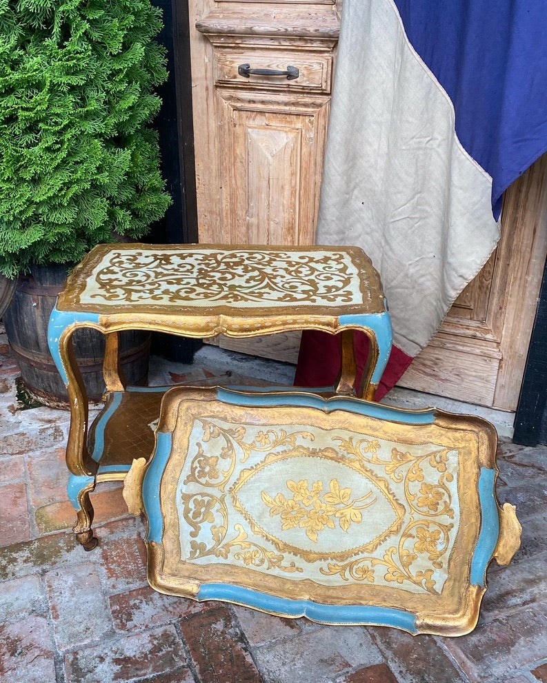 Gorgeous Vintage Italian Florentine Drinks/Tea Trolley