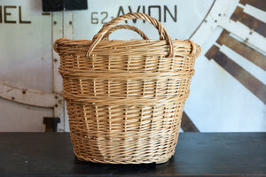 Large French Wicker Wood Basket - No4