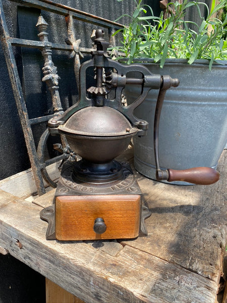 Antique Original French Industrial Peugeot Coffee Grinder – French
