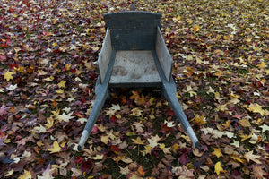 Antique French Farmhouse Wooden Wheelbarrow