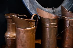 French Vintage Copper Pitchers