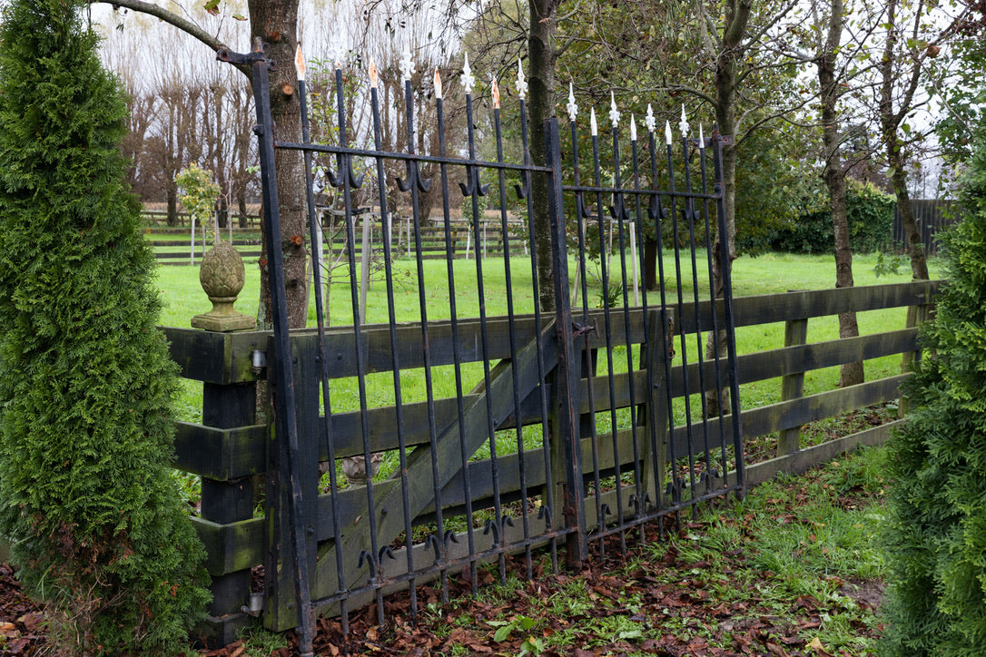 Vintage Belgian Iron Entrance Gates