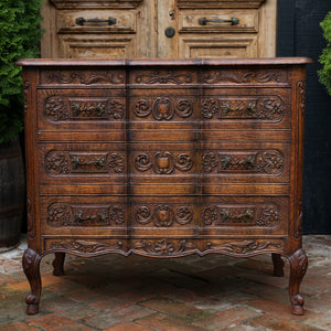 French Oak Chest Of Drawers - Rich Oak
