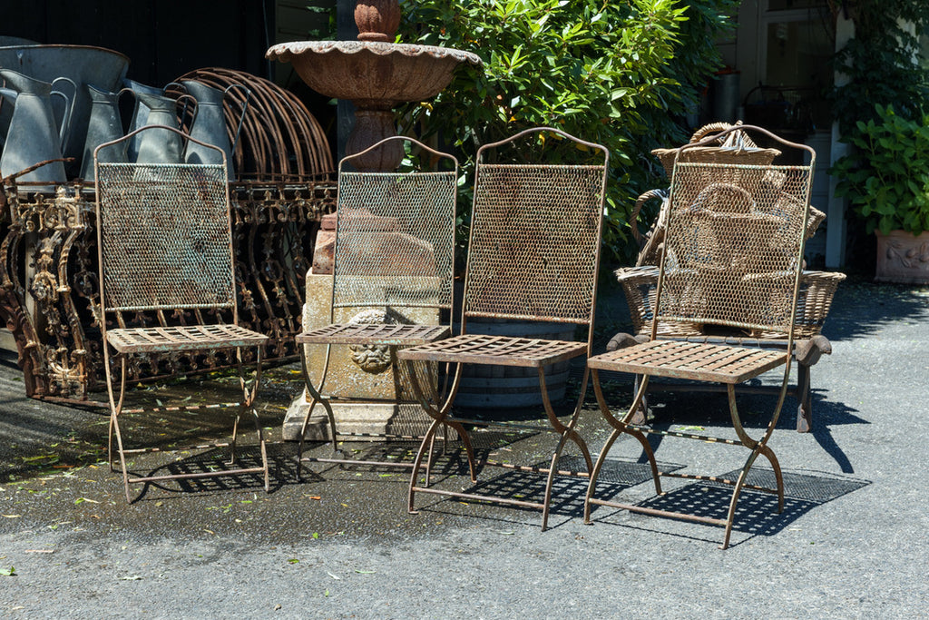 Vintage French Parisian Metal Chairs