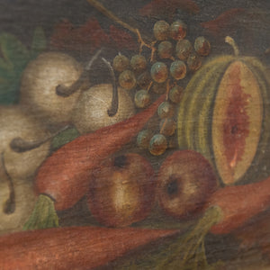 French Still Life Oil Canvas - Légumes et Fraises