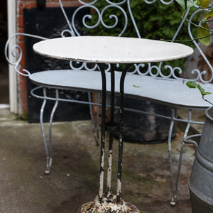 Antique French Metal & Cast Iron Garden Table