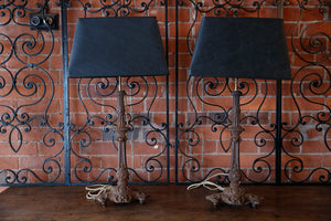 French Iron Balustrade Lamps