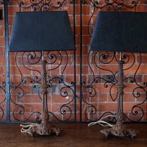 French Iron Balustrade Lamps