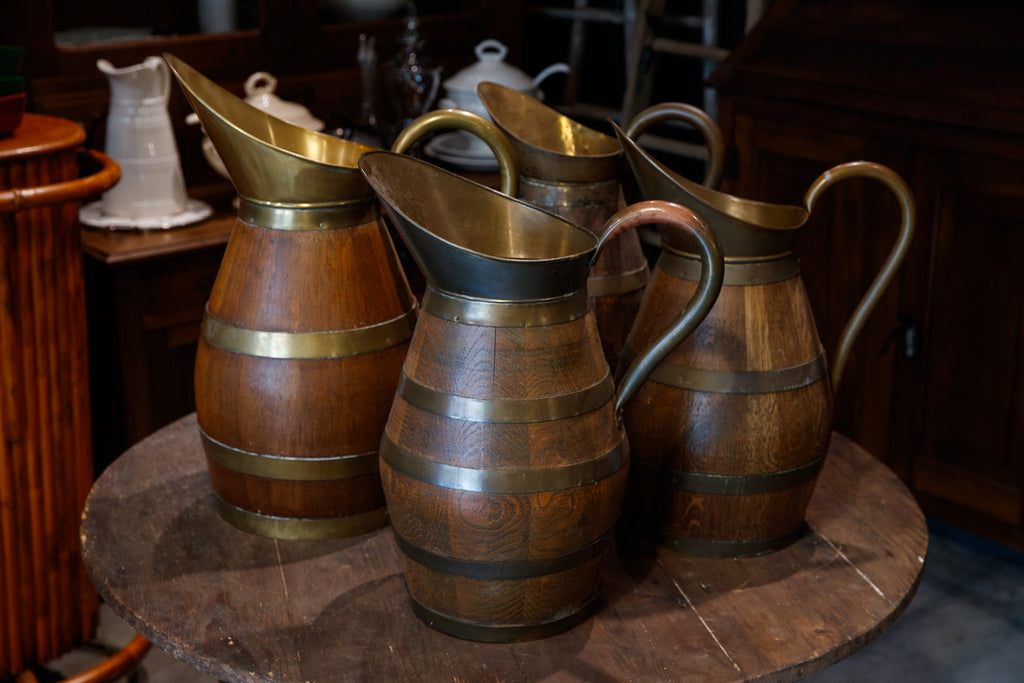 Large Vintage Belgium Beer Jugs