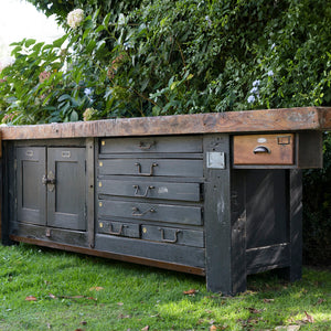 French Industrial 1930's Carpenters Workbench
