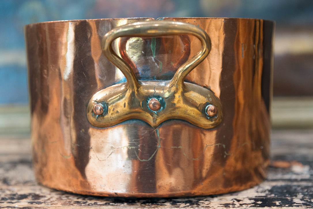 French Chefs Polished Copper Pot - C2