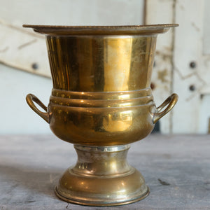 Vintage French Champagne Bucket - Gold Plated Patina
