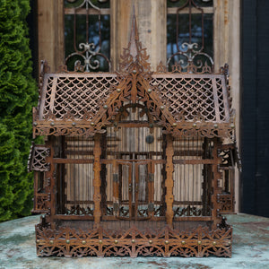French Chalet Wooden Birdcage