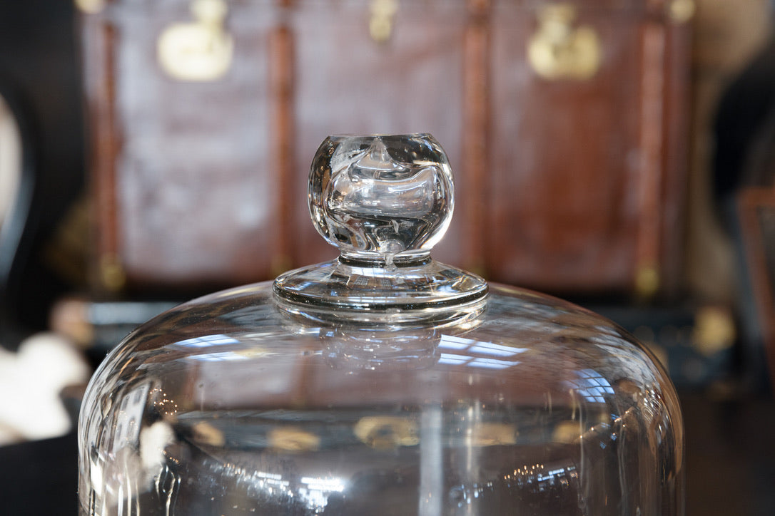 Antique French Patisserie Glass Cloche - C