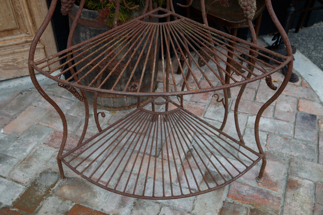 Antique French Wrought Iron Orangerie Plant Stand