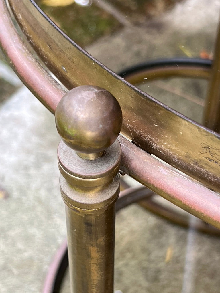 Original French Mid Century Copper & Brass Cocktail Trolley