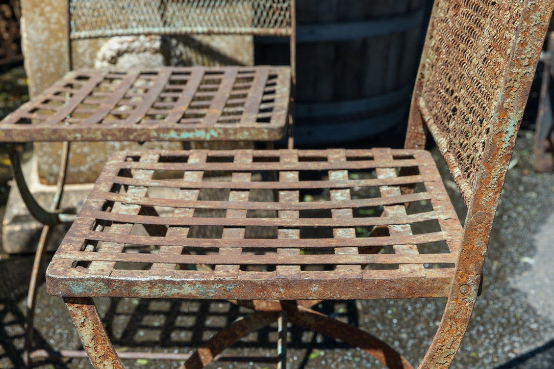 Vintage French Parisian Metal Chairs