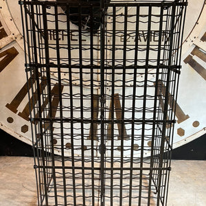 French Industrial Metal Black Wine Bottle Cave/Rack