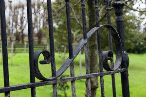 Large Antique French Wrought Iron Entrance Gates