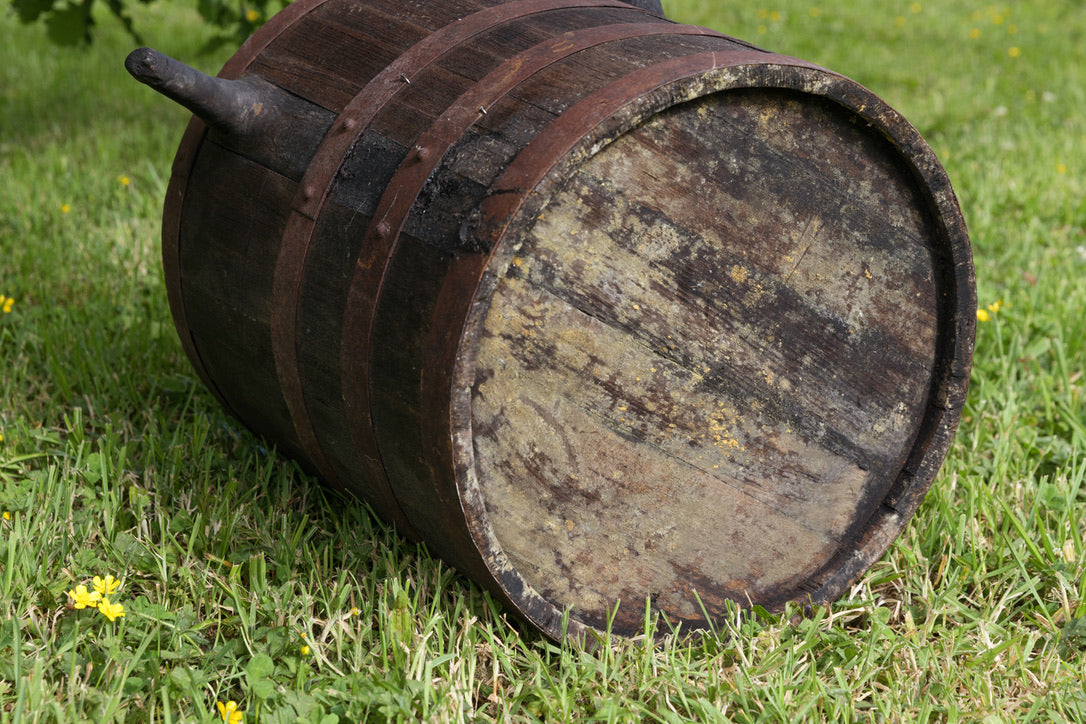 19th Century Wooden Vineyard Barrel