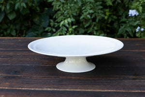 Antique White Porcelain Belgium Cake Plates