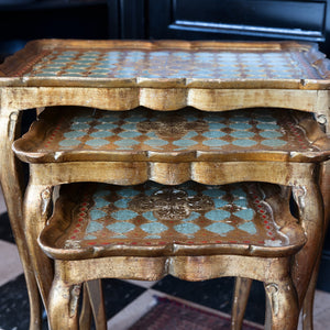 Beautiful French Florentine Nest Of Tables