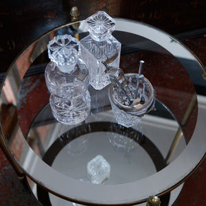 Original French Mid Century Mirrored Salon Table